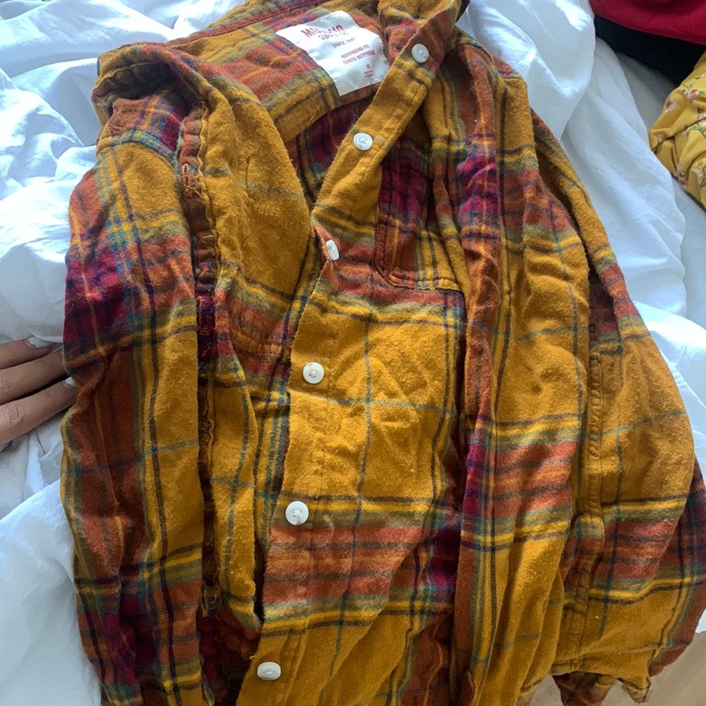 Mossimo fall colors soft button up flannel, XS